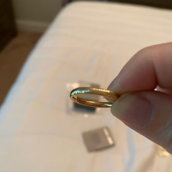 Bony Levy 14k Yellow Gold Textured Band Ring size 7 - Picture 8 of 9